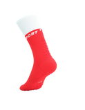 Compressport Mid Compression Socks V2.0 - Fluo Red/White