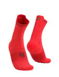 Compressport Pro Racing Socks v4.0 Trail -Fluo Red / Black