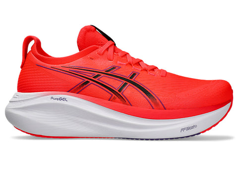 ASICS Tenis Hombre Running GEL-NIMBUS 27 - Flash Red/Black
