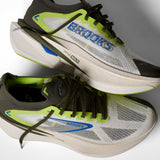 Tenis Hombre Brooks Hyperion Max PYNRS X - Blanc/Acid Lime/Blue