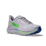 HOKA Clifton 10 Hombre -  Ash Grey / Neon Green