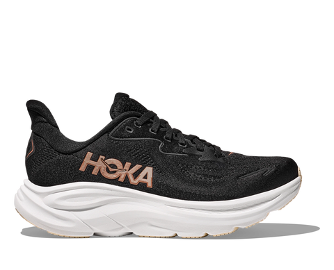HOKA CLIFTON 10  MUJER - BLACK/GOLD