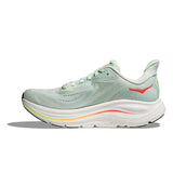 HOKA Clifton 10 Mujer - Sea Glass / Neon Flame
