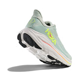 HOKA Clifton 10 Mujer - Sea Glass / Neon Flame
