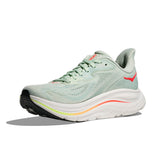 HOKA Clifton 10 Mujer - Sea Glass / Neon Flame