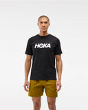 Playera Hoka Fitness Hombre Core Logo - Black