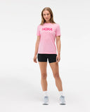 Playera Hoka Fitness Mujer Core Logo - Bubble Gum