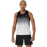 ASICS Tank Top Road Fade Running Hombre - Black/Cream