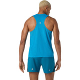 ASICS Tank Top Road Fade Running Hombre - Aegean Blue/Yamabuki