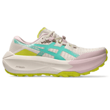 ASICS Tenis Mujer Trail Running TRABUCO MAX 5 - Mineral Beige/Aurora Green