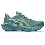 ASICS Tenis Hombre Running NOVABLAST 6  - Foggy Teal/Illuminate Yellow