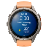 Reloj Garmin Running Fenix 9 Pro 43 mm - Rosa Pastel/Naranja Otoñal