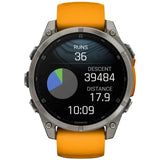 Reloj Garmin fēnix® 8 – 47 mm, AMOLED - Naranja/Grafito