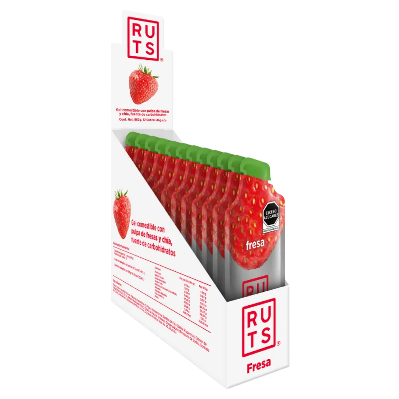 Gel RUTS ENERGY Running Fresa Con Chia Caja 12 Pzas – Pangea Movements