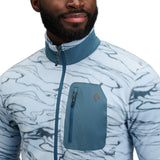 Black Diamond Rift Half-Zip Fleece Jacket Hombre - Fog Blue/Midnight Blue
