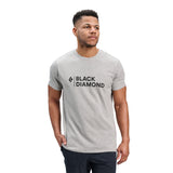 Black Diamond Mini Stacked Short Sleeve Tee Hombre - Nickel Heather