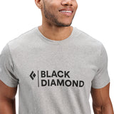 Black Diamond Mini Stacked Short Sleeve Tee Hombre - Nickel Heather