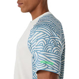 Playera Asics Hombre Padel Court All Over Print - Cream/Saba Blue