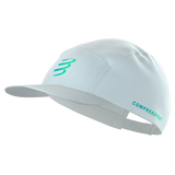 Gorra Compressport 5 Panel Light Cap - White / Blue-Green