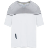 SOAR Playera Running Printed Tech Mujer - White / Black Stripe