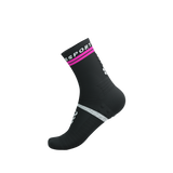 Compressport Pro Marathon Socks V2.0 - Black/Safe Yellow/Neo Pink