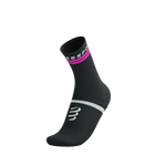 Compressport Pro Marathon Socks V2.0 - Black/Safe Yellow/Neo Pink