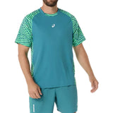 Playera Asics Hombre Padel Court All Over Print - Misty Pine/Vital Green
