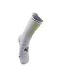 Compressport Aero Socks - White Safe Yellow Neo Pink