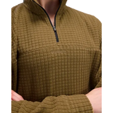 BANDIT Sudadera Mujer Running MacroSoft GridTM Quarter Zip - Antique Brass