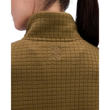 BANDIT Sudadera Mujer Running MacroSoft GridTM Quarter Zip - Antique Brass