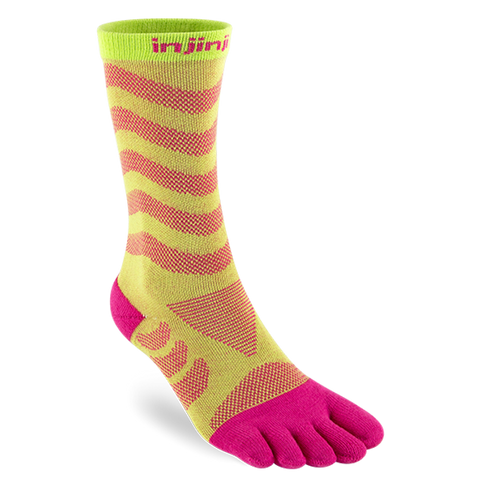 Calcetas deportivas Injinji Women's Ultra Run Crew Melon