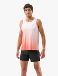 Compressport Performance Singlet HOMBRE - Fluo Red/White