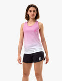 Compressport Performance Singlet MUJER - Begonia/White