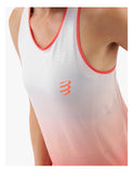 Compressport Performance Singlet MUJER - Fluo Red/White