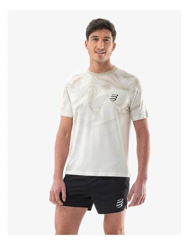 Compressport Performance SS Tshirt Men - Sugar/Camo Print