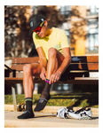 Compressport Pro Marathon Socks V2.0 - Black/Safe Yellow/Neo Pink