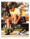 Compressport Pro Marathon Socks V2.0 - Black/Safe Yellow/Neo Pink