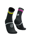 Compressport Pro Marathon Socks V2.0 - Black/Safe Yellow/Neo Pink