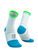 Compressport Pro Marathon Socks V2.0 - White/Norse Blue/Neon Green
