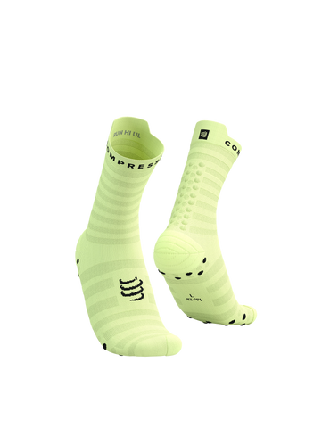 Compressport Pro Racing Socks v4.0 Ultralight Run High - Shadow Lime/Black