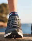 Compressport Pro Racing Socks V4.0 Run Low -  Sodalite/Fluo Blue