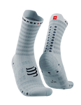 Compressport Pro Racing Socks v4.0 Ultralight Run High - White/Alloy