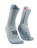 Compressport Pro Racing Socks v4.0 Ultralight Run High - White/Alloy