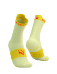 Compressport Pro Racing Socks V4.0 Run High - Elf Yellow/Fluo Red