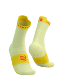 Compressport Pro Racing Socks V4.0 Run High - Elf Yellow/Fluo Red