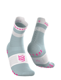 Compressport Pro Racing Socks V4.0 Run High - Ether/Neon Pink