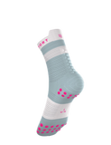 Compressport Pro Racing Socks V4.0 Run High - Ether/Neon Pink