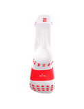 Compressport Pro Racing Socks V4.0 Run High Ironman 2026 - White/Neon Red