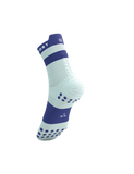 Compressport Pro Racing Socks V4.0 Run High - Star White/Orient Blue