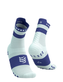 Compressport Pro Racing Socks V4.0 Run High - Star White/Orient Blue
